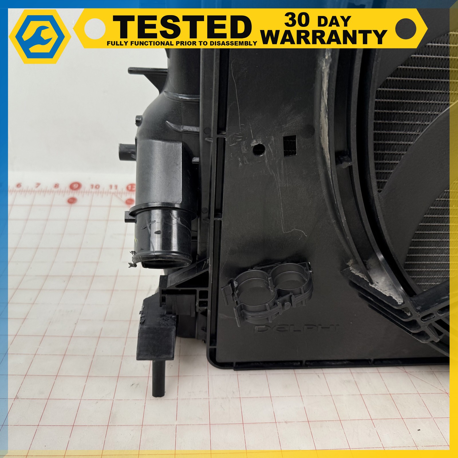 14-17 MASERATI GHIBLI ENGINE COOLING RADIATOR / A/C CONDENSER / FAN MOTOR OEM