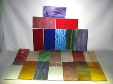 STAINED GLASS PACK: 2  X 4  MIXED SAMPLE GLASS PACK 19