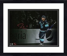 Framed Jordan Eberle Kraken Signed 11x14 Celebration Spotlight Photo - LE of 22