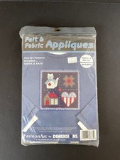 Dimensions 80365 "Country Quarters" Cat Heart Fashion Art Felt Applique Kit NOP