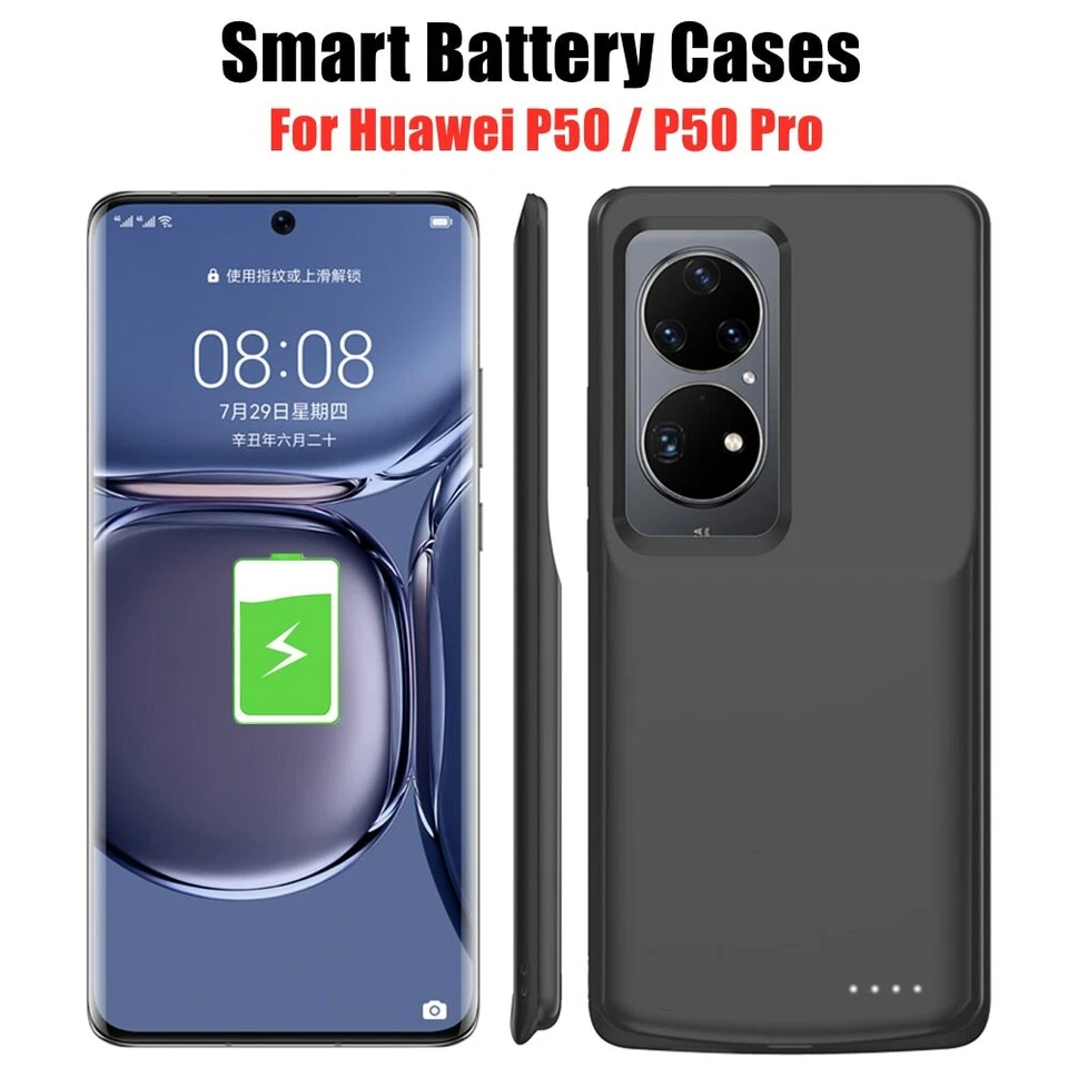 Funda Cargador Batería Externo 6800mAh para Huawei P50 Pro/P50 Power Bank Cubierta Foto 3 de 4