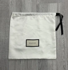 GUCCI Authentic White Dust Bag For Accessories Drawstrings 9.75” x 9.25”
