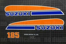 1974 74' suzuki TS185 graphic kit 5pc Decal sticker retro motorcycle autocollant