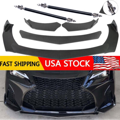 Front Lip Bumper Body Kits Splitter+Spoiler Carbon Fiber FOR LEXUS IS200T IS250