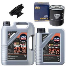 Motoröl Filter Set 0W-30 LIQUI MOLY 6 Liter + Schraube für Citroen DS Peugeot