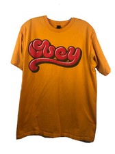 OBEY Early 2000s Gold Logo T-Shirt USA Made - Men's Large
