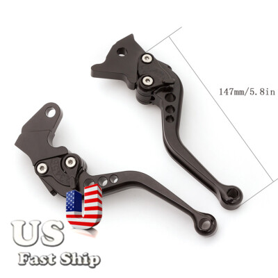 CNC Black Short Brake Clutch Levers Adjustable For SMAX 155/S-MAX 155 2015-2017