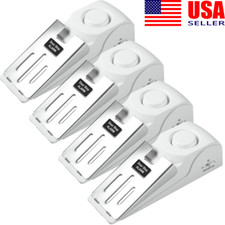 1 4Pcs Security Door Stop Alarm 120DB Hotel Home Portable Security Safety Tools