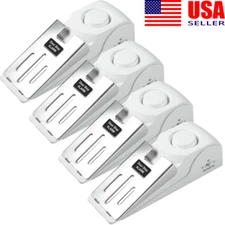 1~4Pcs Security Door Stop Alarm 120DB Hotel Home Portable Security Safety Tools