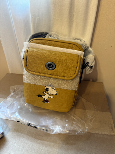 NWT Coach X Peanuts Heritage Leather Crossbody With Snoopy Motif CE613