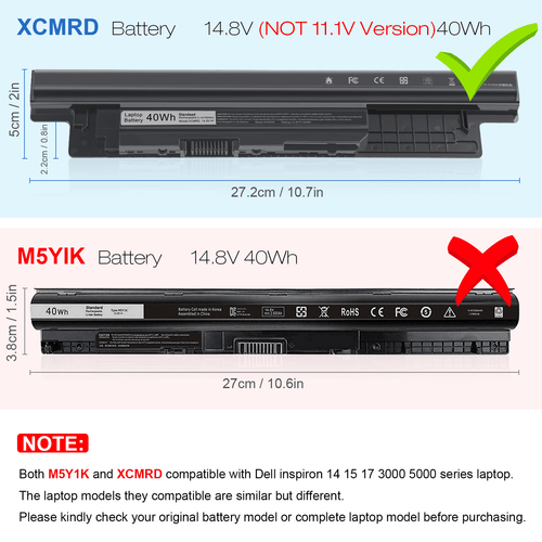 Battery XCMRD For For Dell Inspiron 15 3000 Series 3531 3537 3541 3542 3543 40WH - Picture 2 of 12