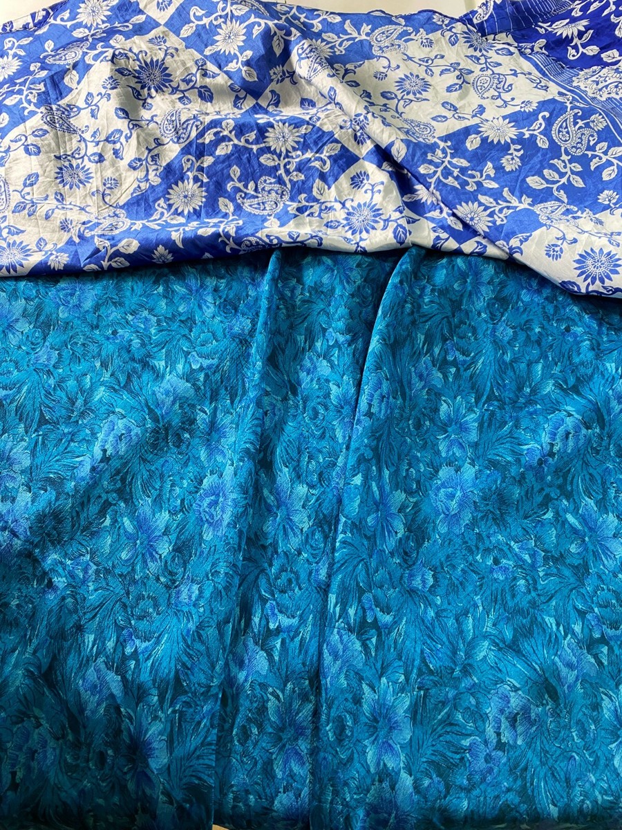 Vintage Just Cruising Womens Wrap Skirt Free Size Blue