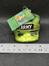 Old World Christmas Army Cap Glass Ornament NEW With Tag