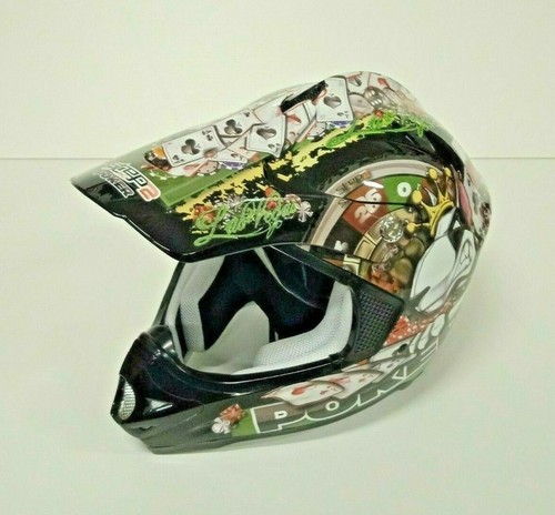 CASCO CASCHI MOTO CROSS ENDURO POKER NERO TAGLIA XL 61-62 | eBay
