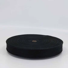 BLACK  Rug Binding cotton tape,       10 yards    1.25" wide
