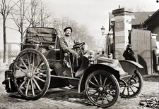 Automobile voiture ancienne 1900  à identifier - repro photo 
