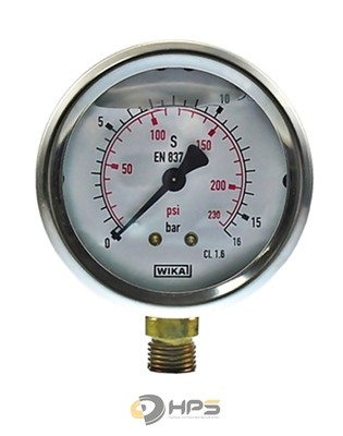 WIKA Glycerin Vakuum oder Manometer Ø63 senkrecht verschiedene Typen Hydraulik