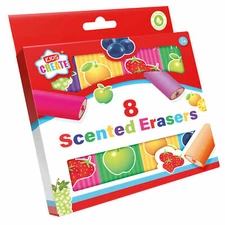 8 PCS KIDS CREATE CHILDREN FRUIT SCENTED ERASER RUBBERS SCHOOL PARTY BAG FILLER
