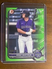 2022 1st Bowman Paper Robby Martin, Jr. Green Neon Refractor 71/399