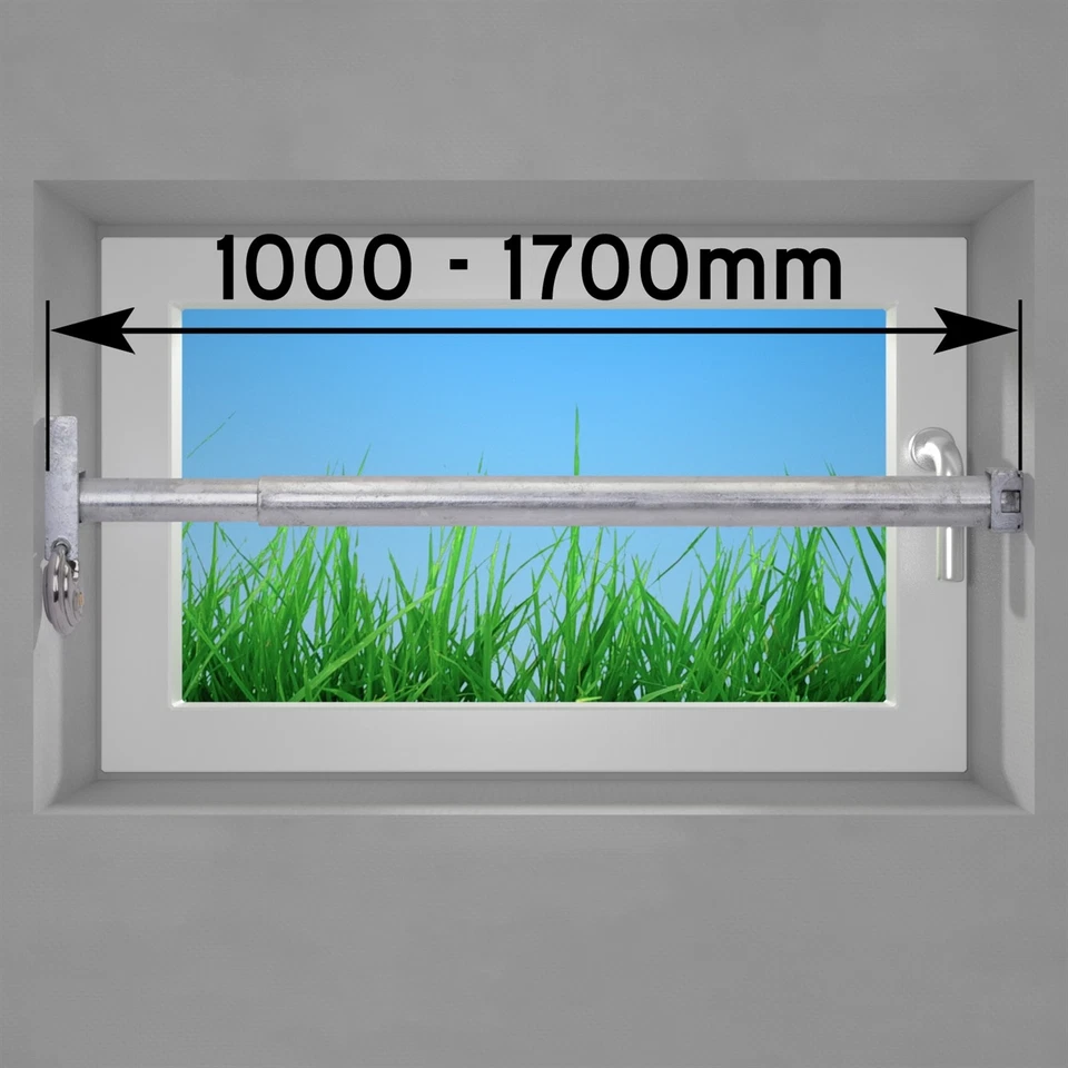 Fenstersicherung Türsicherung Einbruchschutz 1Fach 1000-1700mm Sicherung Tür - Bild 2 von 4