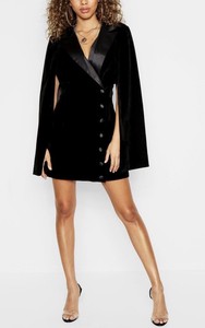 black velvet blazer dress