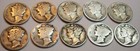 1916 1916 S 1919 D 1938 S Range 10 Different Early Silver Mercury Dimes Lot Coin