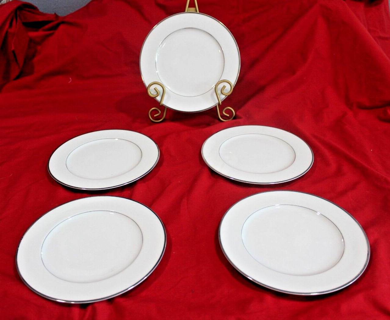 5 Wedding Band by SANGO China Platinum Trim 7 1/2