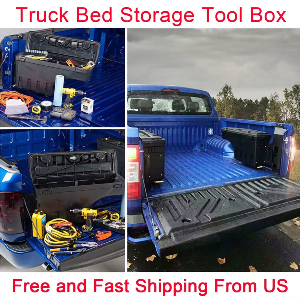 Truck Bed Storage Tool Box For 97 14 Ford F150 F 150 Left Driver SideW Lock