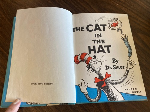 1957 The Cat In The Hat By Dr. Seuss / Book Club Edition/ Random House RARE - 第 5/12 張圖片