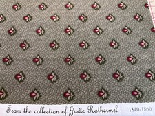 Cotton Fabric 1800s Civil War 1840s-60s Repro Vintage Judie Rothermel Marcus FQ