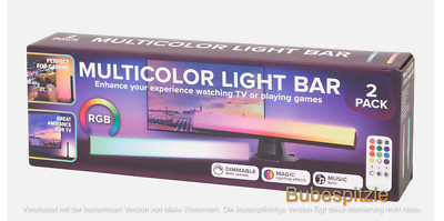 2x LED Multicolor Mega Light Bars + Remote USB Doppelpack Hintergrundbeleuchtung