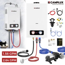 CAMPLUX Pro Portable Gas Water Heater 6L/10L Instant Hot Shower Pump Kit Option