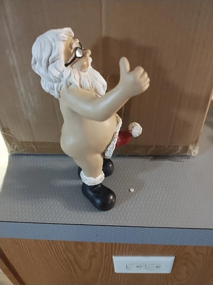 Santa Unwrapped,  Christmas Holiday Statue Resin - Image 4 of 4
