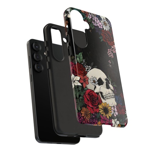 Custodie resistenti teschio floreale, accessori telefono, cover protettiva, telefono gotico - Foto 14 di 61