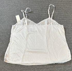NWT VTG Vassarette CAMISOLE Black White Adjustable Strap 17701 M, L, XL, or 2XL