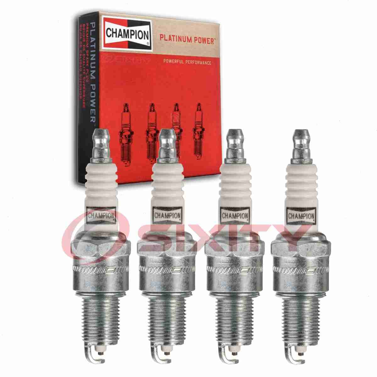 4 pc Champion Platinum Spark Plugs for 1984-1989 Toyota Van 2.0L 2.2L L4 we