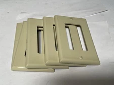 5 LEVITON Wall Plate, Standard Size, Thermoset Device Mount 80401 Ivor (25JL174)