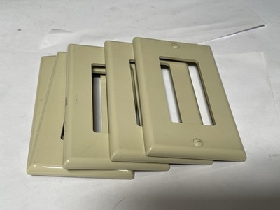 5 LEVITON Wall Plate, Standard Size, Thermoset Device Mount 80401 Ivor (25JL174)
