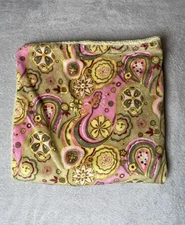 Tourance Baby Blanket Flowers Floral Circles Paisley Pink Green Yellow Sherpa