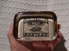 Antique Keatings Powder Kills Beetles Pest Control Glass Advertising Paperweight
