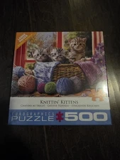 BRAND NEW SEALED EUROGRAPHICS KNITTEN KITTENS JIGSAW PUZZLE 500 PIECES