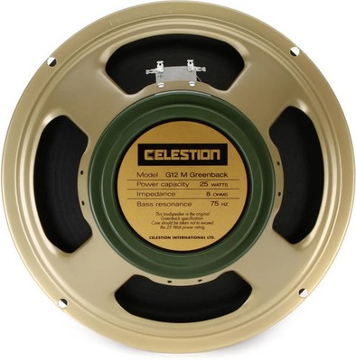Celestion G12M Greenback 12'' 25-Watt Replacement Guitar Speaker 8 Ohm