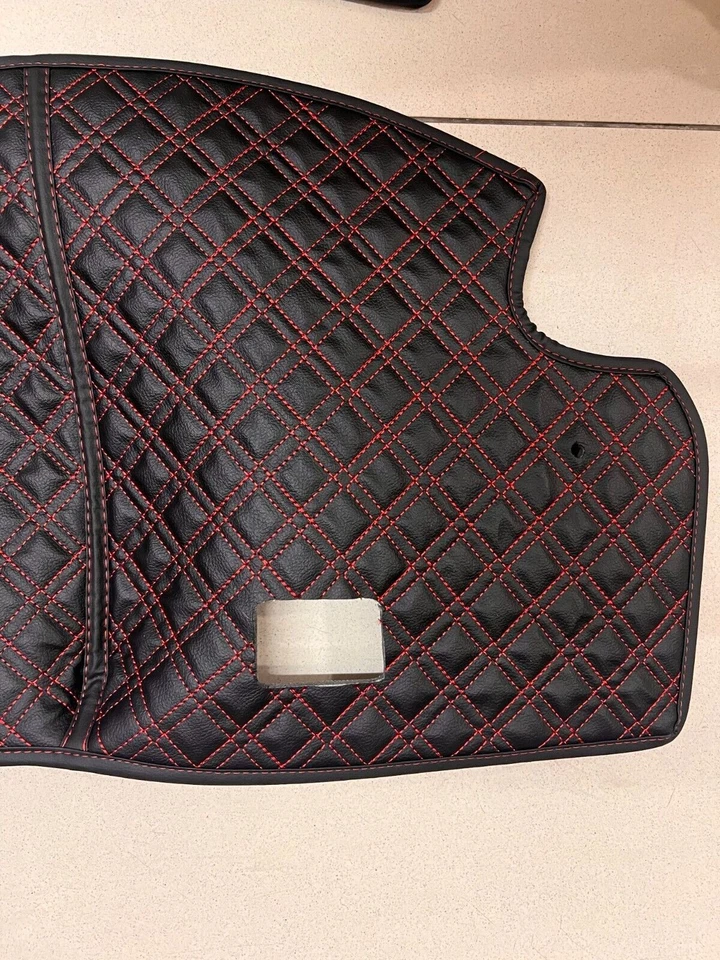 Vinyl Trunk Mat trunk Floor For Porsche 911 F 1969-1973 4 PCS Black Red Diamond - Image 2 of 4