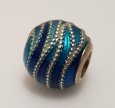Pandora Sterling Silber Blaue Welle Bead Charm 797012ENMX