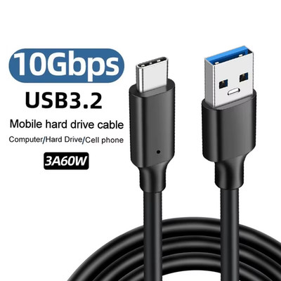 USB 3.2 10Gbps Kabel Typ A auf C Gen 2 Datenübertragung 3A 60W Schnellladen