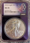 2026 American Silver Eagle S$1 - NGC MS70 - Purple Label