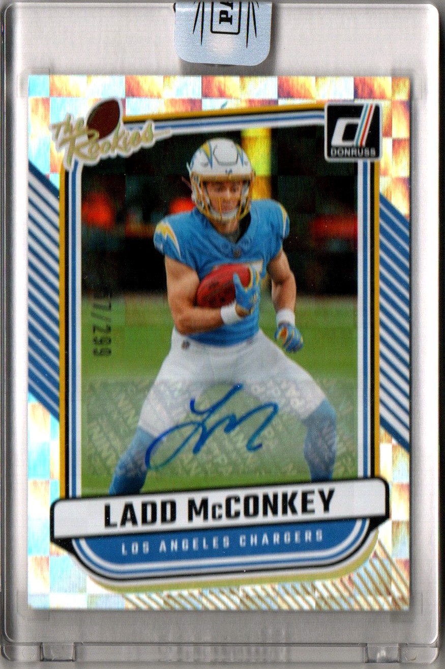 Ladd McConkey 2024 Donruss The Rookies Autograph Card AUTO RC #'d 157/299