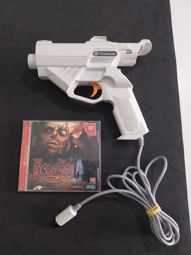 SEGA DREAMCAST GUN HKT-7801 JAP JAPANESE LIGHT GUN AND GAME