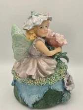 Fairy Music Box Figurine Working Plays It’s a Small World Resin Collectible