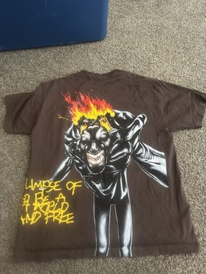 Travis Scott Utopia Brown Graphic Logo Men's Cotton Jersey Crew Neck T-Shirt L